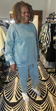 Load image into Gallery viewer, Acid Wash Fleece Hi-low Hem Pullover with Drawstring Pants Set, Plus