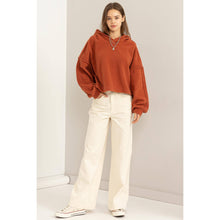 Load image into Gallery viewer, Warm Fluffy Fleece Oversized Crop Hoodie