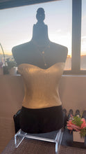 Load image into Gallery viewer, Metallic, Metal Foil Coated Knit Sweetheart Tube Top: GOLD