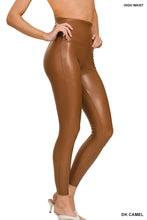 Load image into Gallery viewer, High Waist Faux Leather Leggings