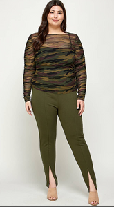 Fox, Structured and Supportive Slit Front Plus Leggings