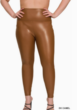 Load image into Gallery viewer, High Waist Faux Leather Leggings