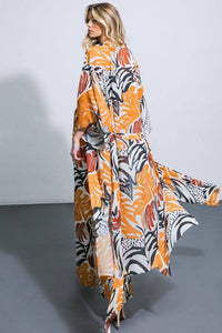 Printed Island Breeze Kimono with Side Slits