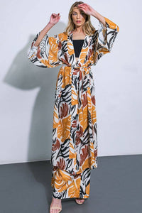 Printed Island Breeze Kimono with Side Slits