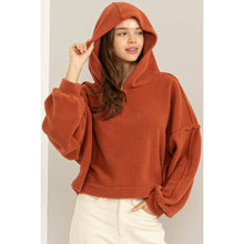 Load image into Gallery viewer, Warm Fluffy Fleece Oversized Crop Hoodie