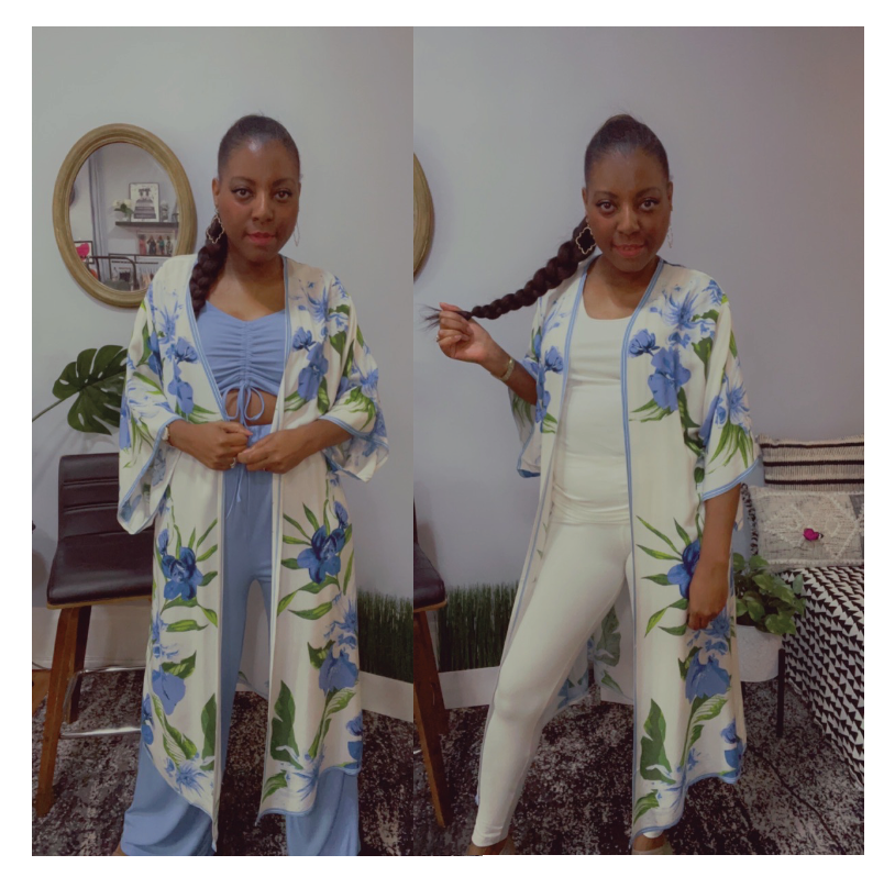 Floral print kimono cardigan best sale