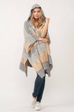 Load image into Gallery viewer, Hailey Hooded Ruana Long Open Cozy Cardigan