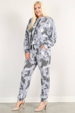 Load image into Gallery viewer, Tie Dye Plus Size Hoodie and Jogger Pant Set