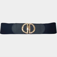 Load image into Gallery viewer, Double Half Open Circle Buckle Stretch Elastic Belt