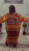 Load image into Gallery viewer, Blanket Plaid Cardigan Sweater with Fringe