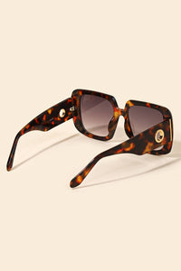 Acetate Square Frame Sunglasses