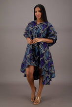 Load image into Gallery viewer, Ankara Asymmetrical Hem Dress or Jacket w/ pockets