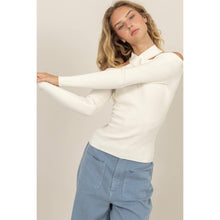 Load image into Gallery viewer, Ribbed Knit Halter Off the Shoulder Sweater