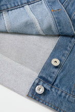 Load image into Gallery viewer, Hoodie Jacket and Barrel Pants Mix Media Denim and Sweat Set