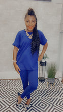Load image into Gallery viewer, Brushed Microfiber Short Sleeve Top and Legging Loungewear Set, Plus