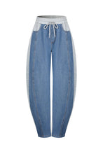 Load image into Gallery viewer, Hoodie Jacket and Barrel Pants Mix Media Denim and Sweat Set