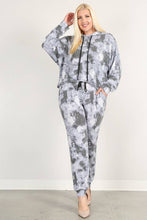 Load image into Gallery viewer, Tie Dye Plus Size Hoodie and Jogger Pant Set