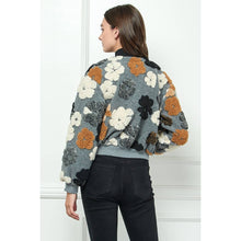 Load image into Gallery viewer, Felted Flower Puff Sleeve Button Jacket