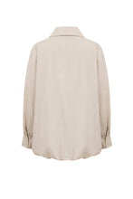 Load image into Gallery viewer, Woven Bubble High Low Long Sleeve Collar Shirt