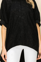 Load image into Gallery viewer, Oversized Tunic Lace Front Shirt