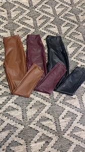 High Waist Faux Leather Leggings