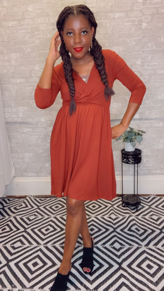 red surplice dress Red Surplice Ruffled Maxi Dress | Womens | Small (Available in XS, M, L, XL) | 100% Polyester