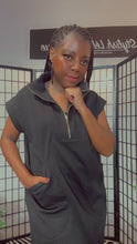 Load image into Gallery viewer, Textured Knit Jacquard Zip Front Tunic Sweatshirt