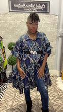 Load image into Gallery viewer, Ankara Asymmetrical Hem Dress or Jacket w/ pockets