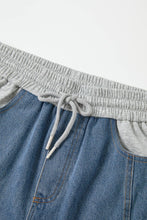 Load image into Gallery viewer, Hoodie Jacket and Barrel Pants Mix Media Denim and Sweat Set