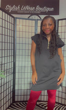 Load image into Gallery viewer, Textured Knit Jacquard Zip Front Tunic Sweatshirt