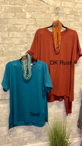 Brushed Microfiber Short Sleeve Top and Legging Loungewear Set, Plus