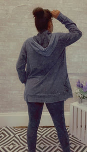 Aries, Mineral Wash Pkt Leggings and Zip Hoodie Set