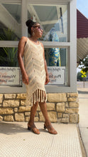 Load image into Gallery viewer, Aurora, V-Neck Crochet Fringe Cover Up Dress