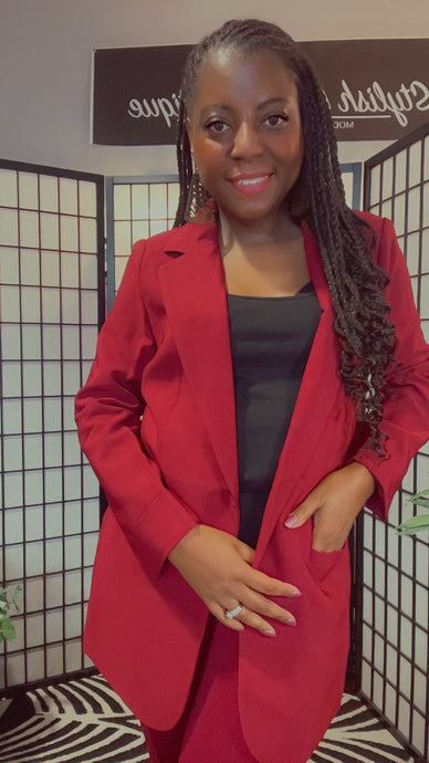 Chic Blazer, Sleek Woven Classic 2 pocket Blazer