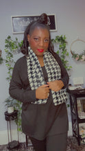 Load image into Gallery viewer, Houndstooth  Faux Fur Scarf