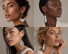 Load image into Gallery viewer, Hope Silver African Motif Earrings