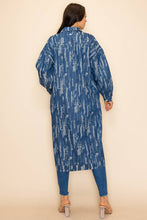 Load image into Gallery viewer, Long Oversized Denim Jacket Long Sleeve with pockets