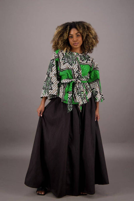 African Wrap Belted Jacket