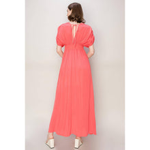 Load image into Gallery viewer, Crinkle Textured Tie Back Smocked Waist Maxi Dress