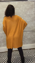 Load image into Gallery viewer, BRUSHED THERMAL WAFFLE V-NECK HI-LOW HEM SWEATER
