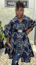 Load image into Gallery viewer, Ankara Asymmetrical Hem Dress or Jacket w/ pockets