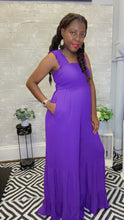 Load image into Gallery viewer, Horizon, Ruffle Pants Smocked Bodice Jumpsuit w/ Pockets