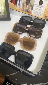 Acetate Square Frame Sunglasses