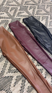 High Waist Faux Leather Leggings