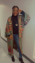 Load image into Gallery viewer, Meghan, Long Cardigan Thick Stitch Hunter Duster w/ Pockets