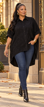 Load image into Gallery viewer, Oversized Tunic Lace Front Shirt
