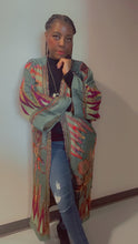 Load image into Gallery viewer, Meghan, Long Cardigan Thick Stitch Hunter Duster w/ Pockets