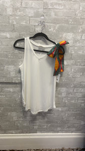 Rizzo, Bow Tie Shoulder Rayon Tank Top