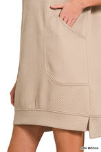 Load image into Gallery viewer, Textured Knit Jacquard Zip Front Tunic Sweatshirt