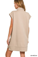 Load image into Gallery viewer, Textured Knit Jacquard Zip Front Tunic Sweatshirt